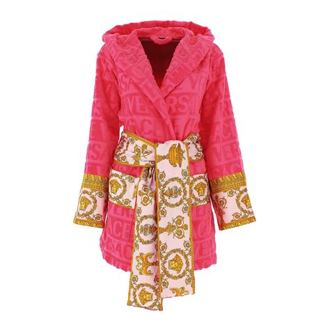 versace pink robe sale|versace hooded bathrobe.